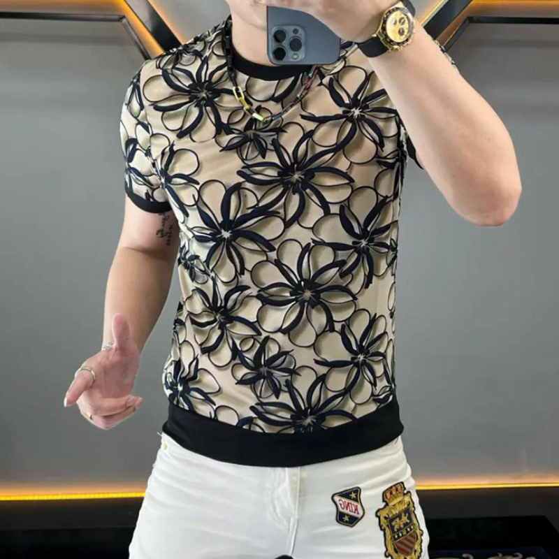 Streetwear Brand With Flowers - Marque Ice injFlower T-shirt pour hommes
