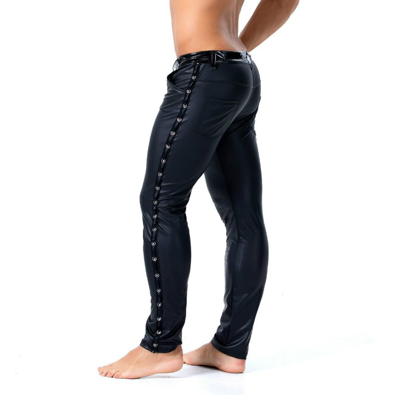 Streetwear Brand China - S-XXL Marque Hommes Cuir Rivet Pantalon