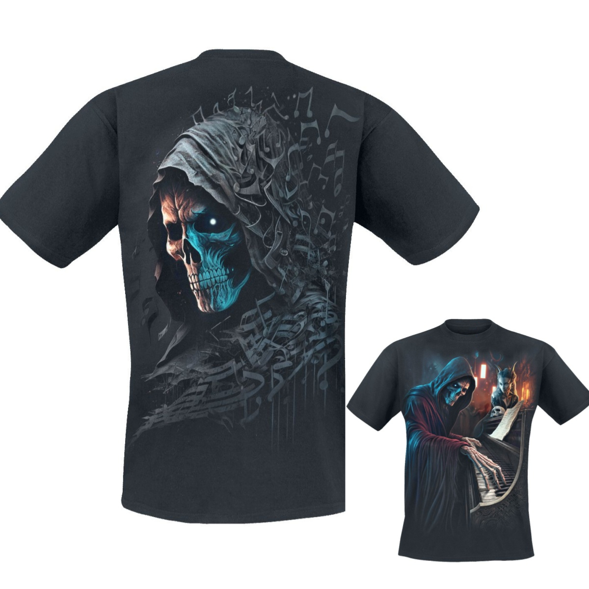 T-shirt en coton avec motif gr - Gothic Streetwear Brand avis et prix