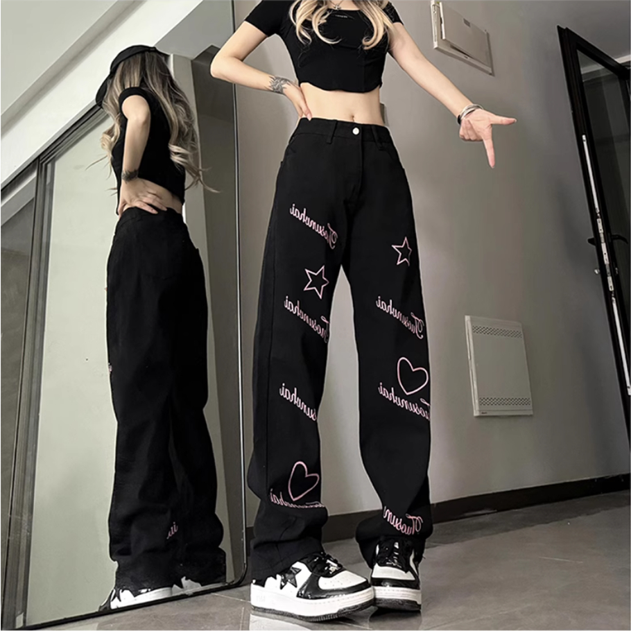 Jean droit en coton pour femme - Streetwear Girl Brand avis et prix
