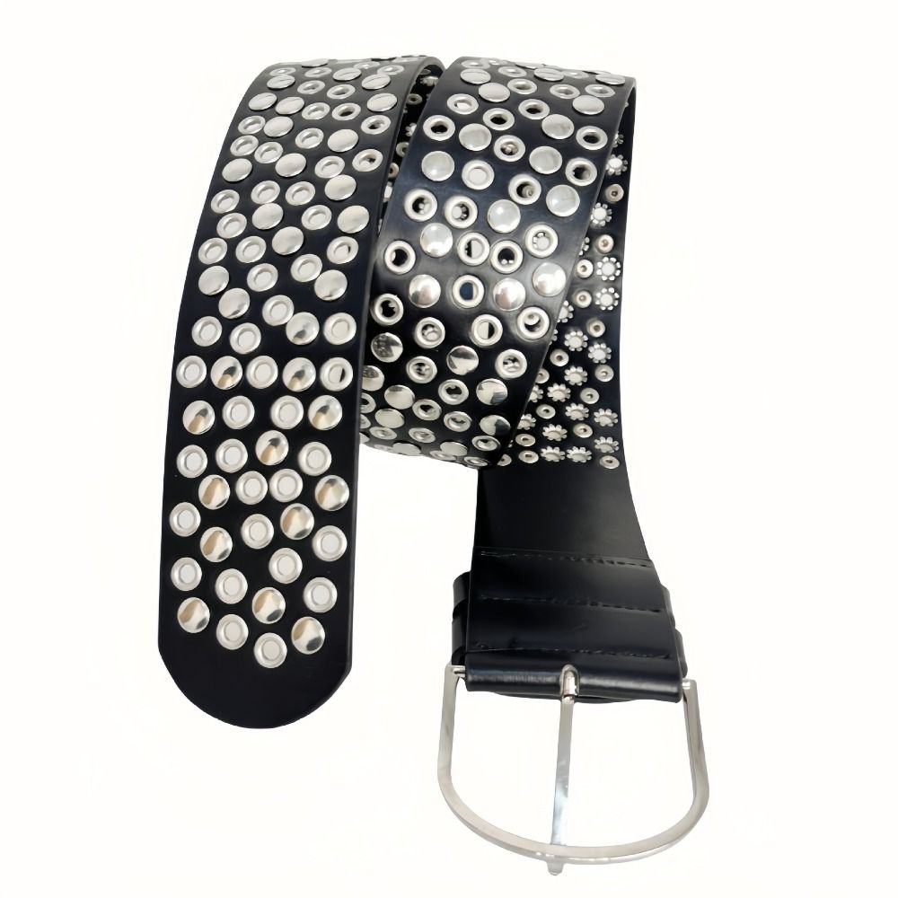 Ceinture large en PU style pun - Streetwear Brand Belts avis et prix