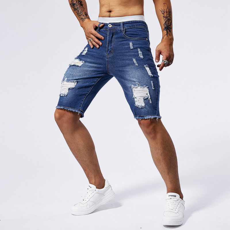 Short en Denim déchiré pour ho - Streetwear Brand China avis et prix