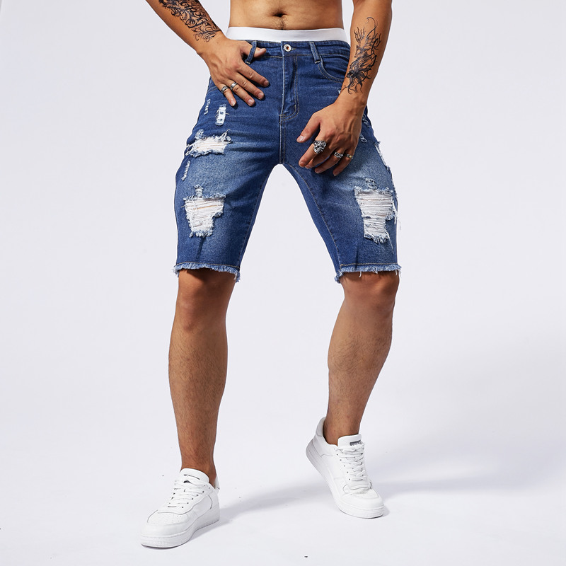 Short en Denim déchiré pour ho - Streetwear Brand China avis et prix