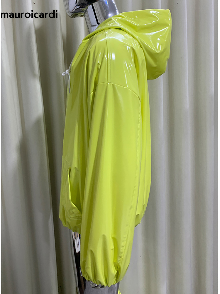 Veste en cuir brillant surdime - Streetwear Brand China avis et prix