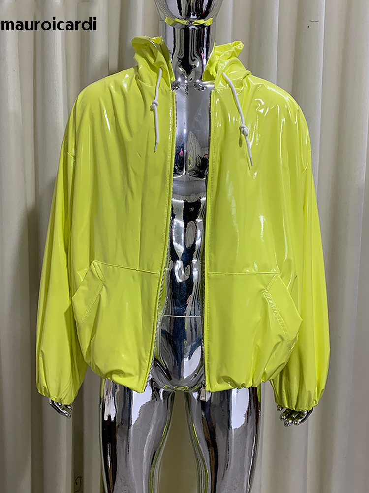 Veste en cuir brillant surdime - Streetwear Brand China avis et prix