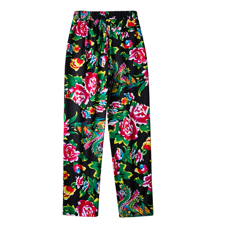 Pantalon populaire de style ch - Streetwear Brand With Flowers avis et prix