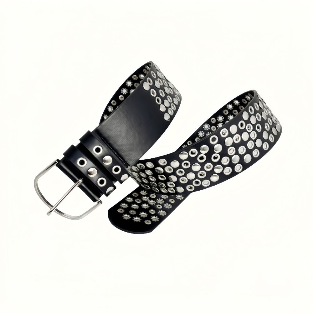Ceinture large en PU style pun - Streetwear Brand Belts avis et prix