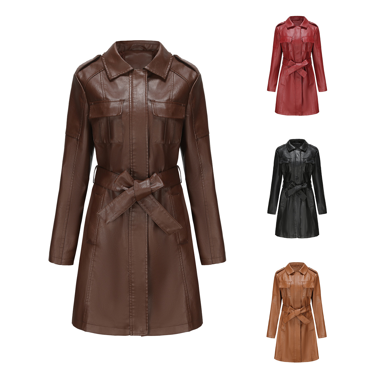 Veste coupe-vent longue en cui - Streetwear Brand Belts avis et prix
