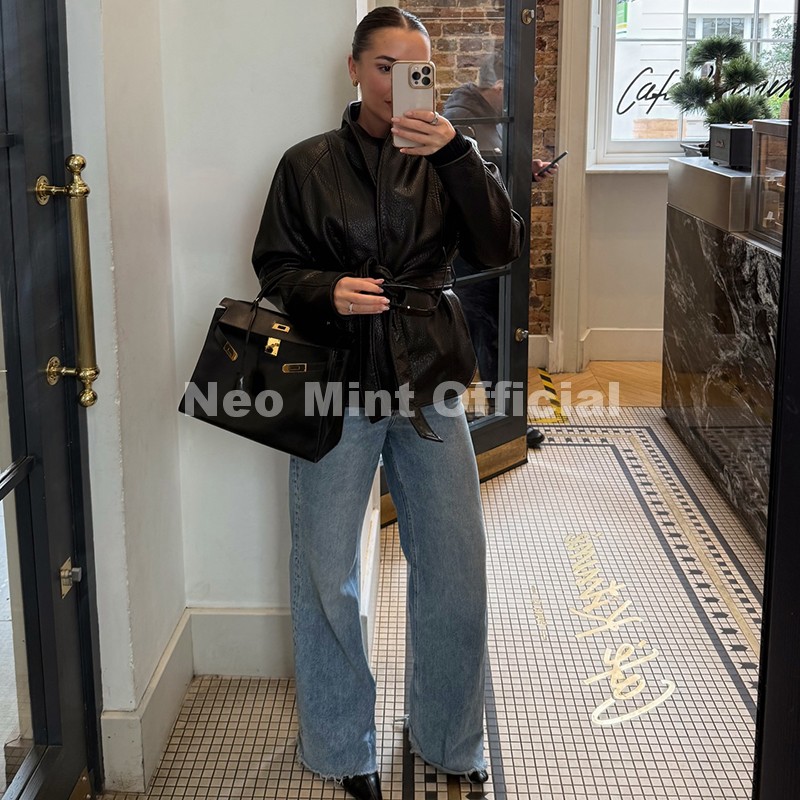 Manteau en similicuir noir ten - Streetwear Girl Brand avis et prix